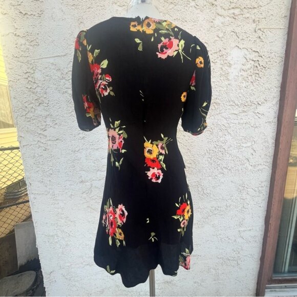 Free People Neon Garden Floral V-Neck Mini Summer Dress - Picture 3 of 13